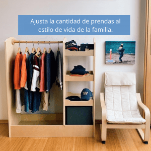 Ajusta la cantidad de prendas al estilo de vida de la familia.